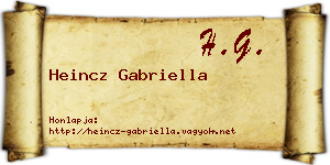 Heincz Gabriella névjegykártya