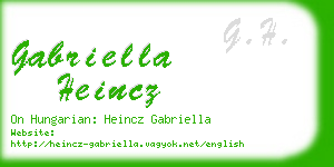 gabriella heincz business card